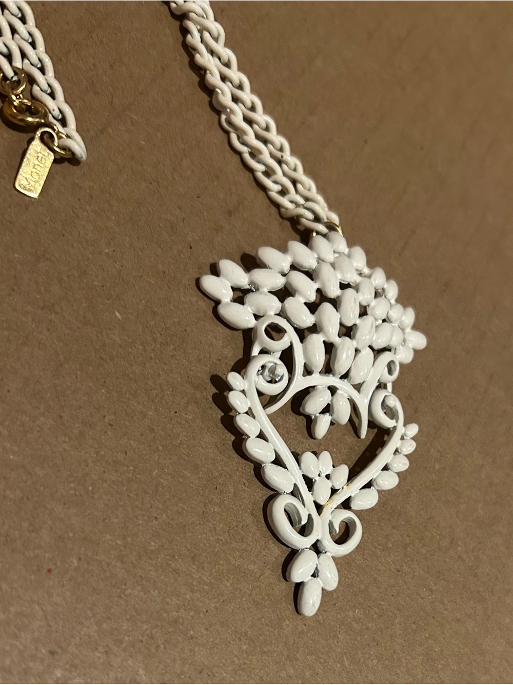 Vintage Monet Pendant Necklace 24”